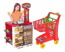 Mercadinho Infantil + Carrinho De Compra Super Market