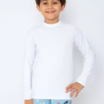 Camiseta Com Filtro Solar Proteção Uv50+ Infantil Manga Long