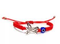 Pulsera Ojo Turco Azul, Para La Protección Color Rojo, Nene