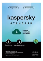 Licencia Kaspersky Antivirus 3 Pc 1 Año