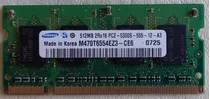 Memoria Ram Samsung 512mb Ddr2 667mhz Note(m470t6554ez3-ce6)