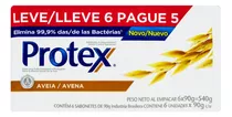 Sabão Em Barra Protex Aveia + Prebiótico De 90 G Pacote X 6