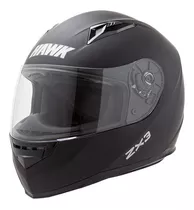 Casco Moto Hawk Zx3 Warrior Integral Negro Mate - Rpm