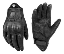 Guantes Cuero Liso Para Moto Motowolf  Con Protectores 