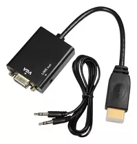 Cabo Adaptador Conversor Hdmi Para Vga Com Saída P2 Áudio