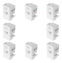 8un Módulo Tomada Rede Rj45 5e 8v Blanc+ Evidence Fame