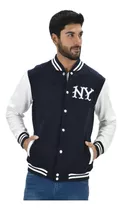 Casaca Baseball De Franela Reactivo Zehn -ny- Negro