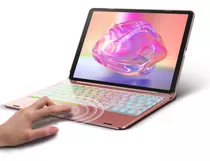 Funda C/teclado Phixnozar Para iPad 9g/8g/7g 10.2in Rosegold