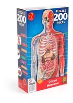 Puzzle 200 Peças Corpo Humano - Grow