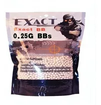 Kit 10 Bags Munição Bolinhas Bbs Airsoft Exact 0,25gr 6mm