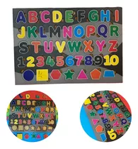 Alfabeto Gigante Encaixe Números, Letras E Figuras Mdf 3x1