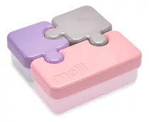 Contenedor De Comida Puzzle Melii Color Rosa