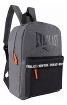 Mochila Everlast Original Deportiva Escolar Gris Y Negra