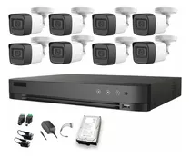 Hikvision Kit 8 Cámaras De Videovigilancia Metálicas Ip67 Hik5mpslq-kit(b)8csc3 + Hdd 3tb Y Conectores Micrófono Incorpoado Alta Calidad Circuito Cerrado Cctv Hik5mpslq-kit(b) Facil Instalación