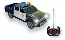 Carrinho Controle Remoto Caminhonete Policia Forte Com Luzes