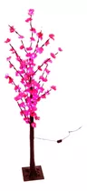 Árbol 100 Flores Led Sakura Petalos Decorativos 1,4 Mts Alto