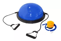 Bosu Media Esfera Balance Y Equilibrio + Inflador + Bandas Color Azul