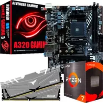 Kit Upgrade Pc Gamer Ddr4 - Ryzen 7 + Placa Mãe + 8gb Ram