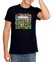 Remeras Reggae Bob Marley Survival 7 Premium Digital Stamp