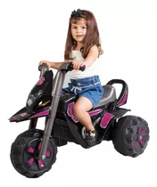 Triciclo Elétrico 6v Moto Fox Dark Infantil Biemme Passeio Cor Preto