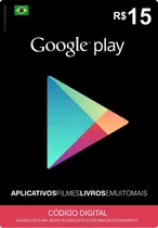 Google Play R$15 Reais - Cartão Presente Digital