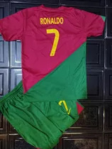 Conjunto Fútbol Selección Portugal Para Niños 