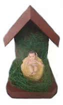 Gruta Presepio Cabana 15 Cm Menino Jesus Natal Madeira