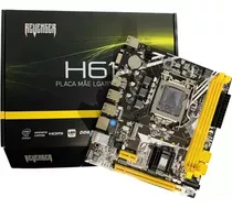 Placa Mãe H61 Socket Lga 1155 Com M.2 Nvme Lan Giga I3 I5 I7