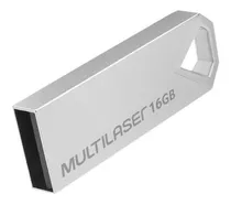 Pendrive Multilaser Diamond 16gb Usb 2.0 Metálico Pd850 Cor Prateado