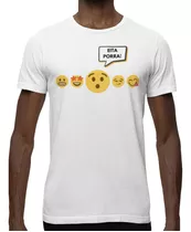 Camiseta Personalizada Emoji Reações Facebook Engraçada