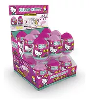  Kit 10 Brinquedo Ovo Kids Surpresa Eggs Hello Kitty