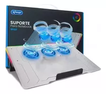 Base Suporte Notebook Alumínio 3 Cooler Fans Rgb Ajustável 