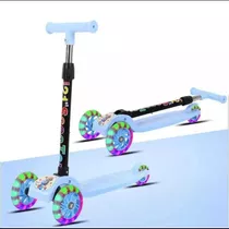 Patineta Scooter Para Niños De Bluey Iluminada Color Azul