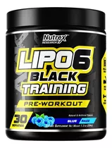 Lipo 6 Training 240 Gr Nutrex Pre Workout - Pre Entreno Sabor Blue Razz