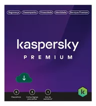 Kaspersky  Antivírus Premium  5 Dispositivos 1 Ano