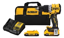 Taladro Percutor Inalambrico Dewalt Xr 20v Dcd805d2 Color Amarillo