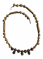 Collar  De Semillas, Bambú Y Tres Piedras