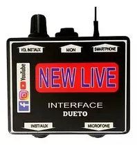 Interface De Áudio Dueto Para Gravação Com 2 Canais New Live Cor Preto