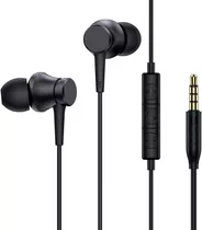 1hora Audifonos Manos Libres Auriculares Con Microfonos In-ear  Earbuds Accesorios Para Celulares Aut111 Negro
