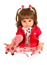 Boneca Bebê Reborn Menina Girafa 48cm Produto No Brasil