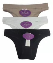 Pack X 3 Bombachas Vedetina Cintura Doble Sol Y Oro Art 7295