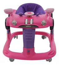 Andadera Bebe Prinsel Auto 3 Alturas Tablero Electronico Color Rosa Tamaño Mediano