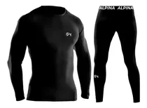 Conjunto Termico Frio Extremo Alpina Frizado Remera + Calza