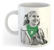 Taza De Ceramica Evita Peron Feminista Pañuelo Verde Aborto