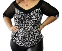 Polo Animal Print Para Gorditas 2xl Blusa Mujer