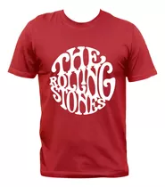 Remera Rolling Stones Logo Circular 100% Algodón