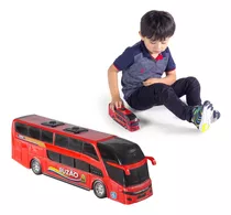 Ônibus De Brinquedo Grande Buzão 25cm Na Solapa Bs Toys