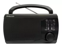 Radio Portatil Philco Prm60p Am Fm Dual Antena Telescópica Color Negro