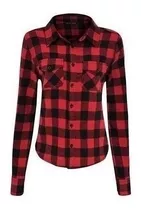 Blusa Camisa Xadrez Feminina Flanelada Pronta Entrega 