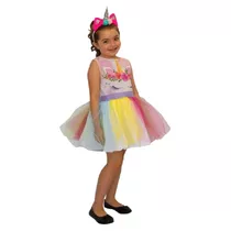 Disfraz Unicornio Multicolor Arcoiris Con Vincha New Toys Ed